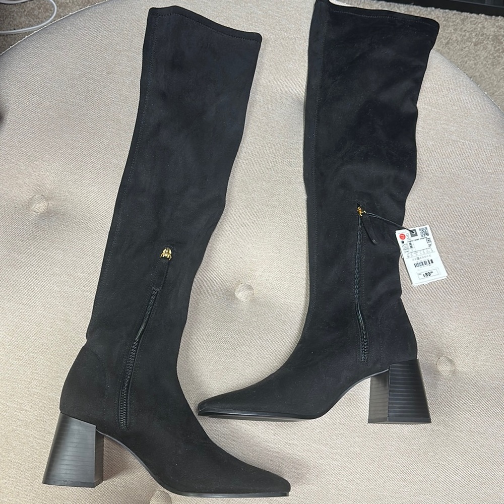 New Zara Black boots size 37 (6.5)